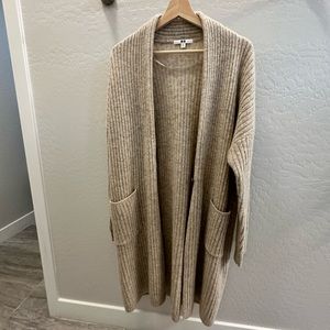 Uniqlo long wool cardigan size M